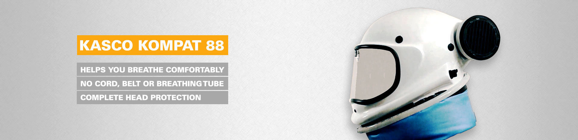 KASCO KOMPAT 88 - Helps You Breathe Comfortably, No Cord, Belt Or Breathing Tube, Complete Head Protection